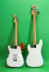 1983 Fender Precision Bass and 1985 Fender Stratocaster Buddy Miles Electric Flags
